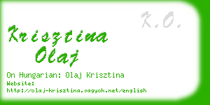 krisztina olaj business card